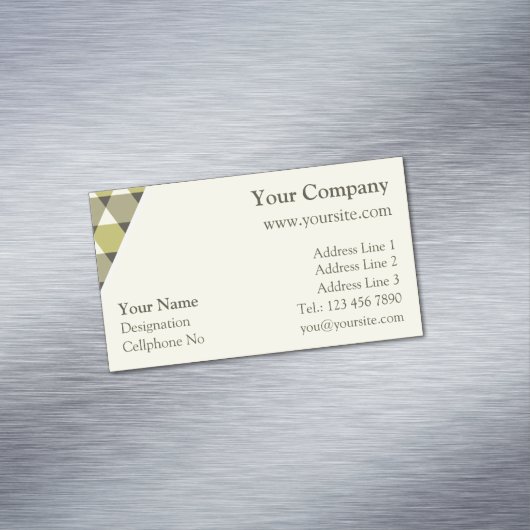 Dreiecke Muster Magnetische Visitenkarte (Beispiel)