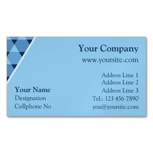 Dreiecke Muster Magnetische Visitenkarte (Vorderseite)