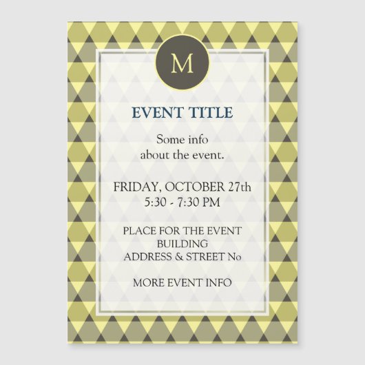 Dreiecke Muster Magnetkarte (Vorderseite)