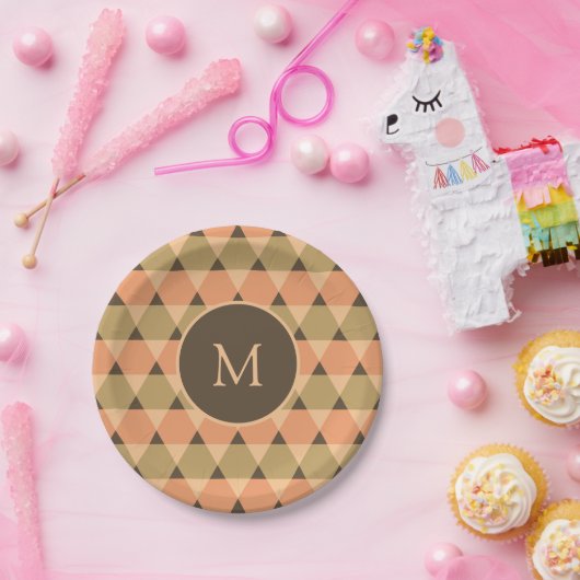Dreiecke Muster Pappteller (Party)