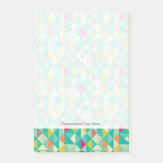Dreiecke Muster Post-it Klebezettel (Vorderseite)