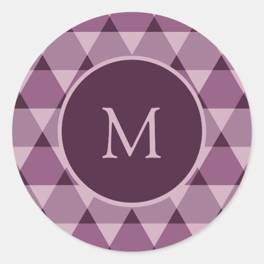 Dreiecke Muster Runder Aufkleber (Vorderseite)