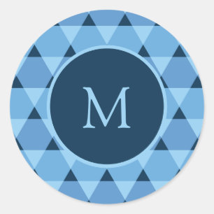 Dreiecke Muster Runder Aufkleber