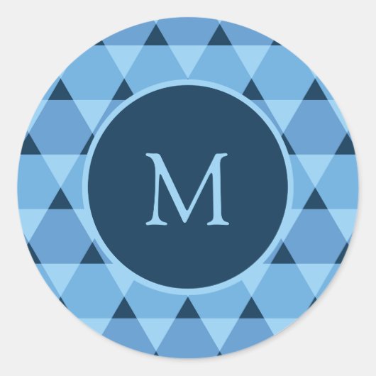 Dreiecke Muster Runder Aufkleber (Vorderseite)