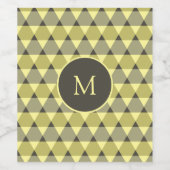 Dreiecke Muster Weinetikett (Einzelnes Label)