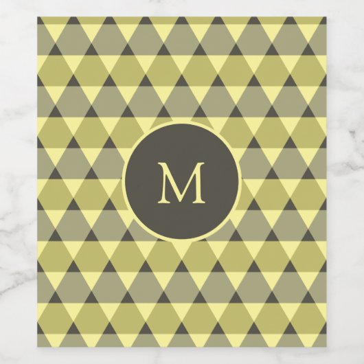 Dreiecke Muster Weinetikett (Einzelnes Label)