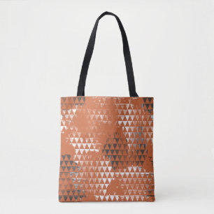 Dreiecke Nahtlos: orangefarbener Hintergrund Tasche