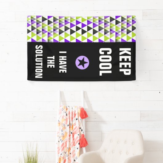 Dreiecke nahtlose Muster - grün schwarz violett Banner (Insitu)