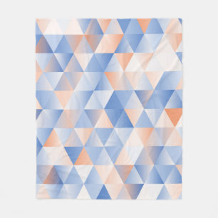 Dreiecke nahtlose Muster in sanft blau und orange Fleecedecke
