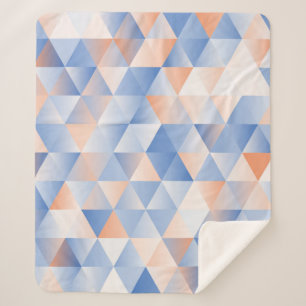 Dreiecke nahtlose Muster in sanft blau und orange Sherpadecke