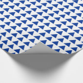 Dreiecke - Navy Blue auf Weiß Geschenkpapier (Ecke)