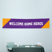 Dreiecke orange + Farbe und Worte Banner (Messeveranstaltung)