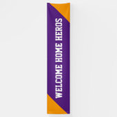 Dreiecke orange + Farbe und Worte Banner (Vertikal)