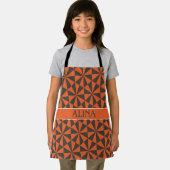 Dreiecke Pfirsichfarbenes Minimalmuster Schürze (Insitu)