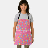 Dreiecke Pfirsichfarbenes Minimalmuster Schürze (Insitu)