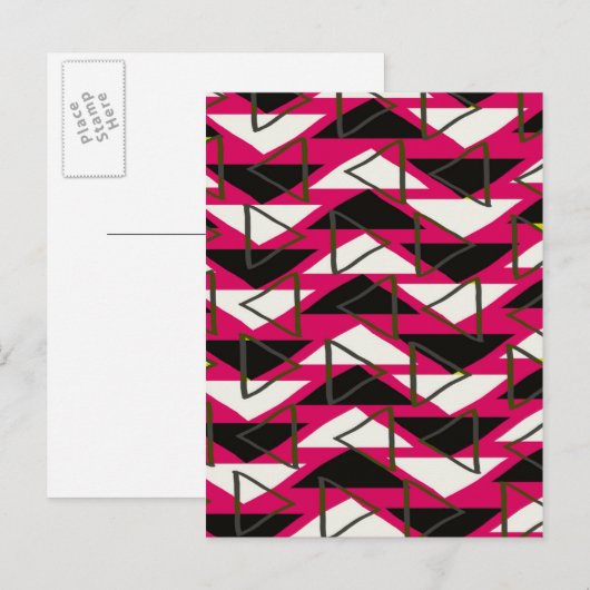 Dreiecke Postkarte (Vorne/Hinten)