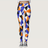 Dreiecke, Rhombusse, Trapezoiden Nahtloses Muster Leggings (Vorderseite)