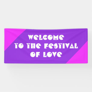 Dreiecke rosa + Farbe und Worte Banner