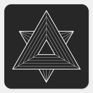 Dreiecke-Sakralgeometrie Quadratischer Aufkleber