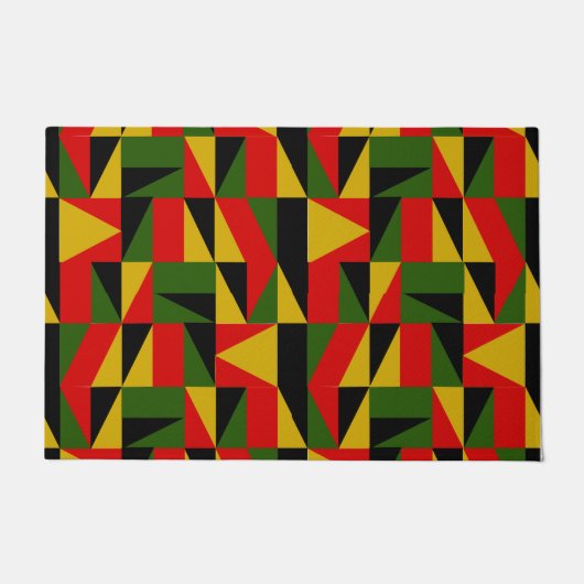 Dreiecke schwarze Geschichte Fußmatte (Vorderseite)