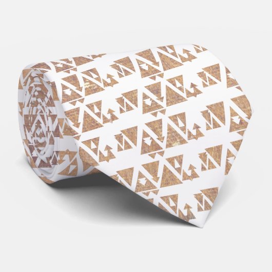 Dreiecke und Pfeile Krawatte (Gerollt)