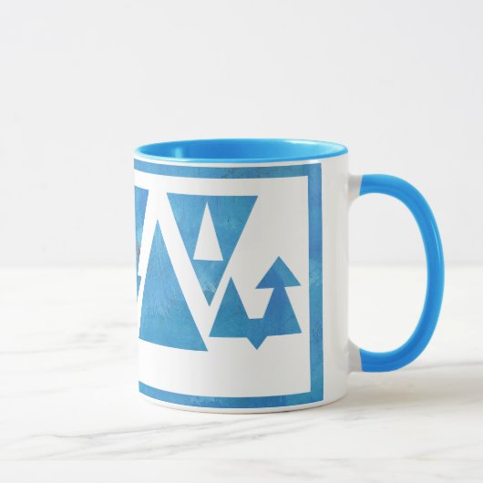Dreiecke und Pfeile Tasse (Rechts)