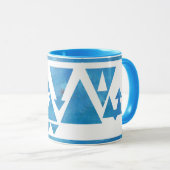 Dreiecke und Pfeile Tasse (VorderseiteRechts)