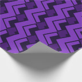 Dreiecke Violett Schwarzes Minimales Muster Geschenkpapier (Ecke)