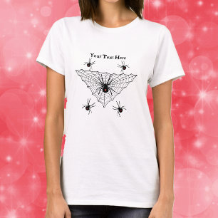Dreieckförmiges Spinnennetz mit Schwarzer Witwe Sp T-Shirt