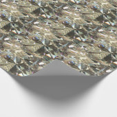 Dreieckige Diamantformen: Schichtstruktur. Geschenkpapier (Ecke)