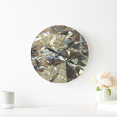 Dreieckige Diamantformen: Schichtstruktur. Große Wanduhr (Zuhause)