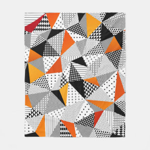 Dreieckige Mode: Vintage polygonale Eleganz. Fleecedecke