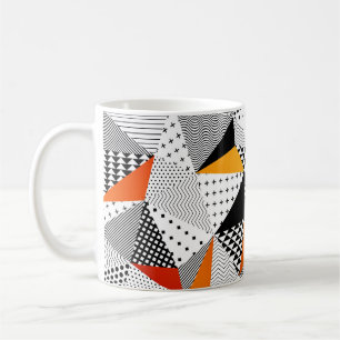 Dreieckige Mode: Vintage polygonale Eleganz. Kaffeetasse