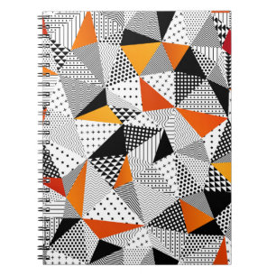 Dreieckige Mode: Vintage polygonale Eleganz. Notizblock