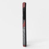 Dreieckige raue Ausschnitte über rotem Hintergrund Case-Mate iPhone Hülle (Hinten/Links)