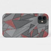Dreieckige raue Ausschnitte über rotem Hintergrund Case-Mate iPhone Hülle (Rückseite (Horizontal))