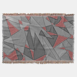 Dreieckige raue Ausschnitte über rotem Hintergrund Decke