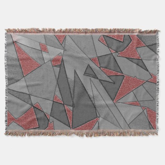 Dreieckige raue Ausschnitte über rotem Hintergrund Decke (Vorderseite)