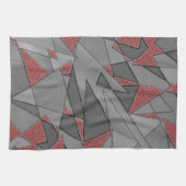 Dreieckige raue Ausschnitte über rotem Hintergrund Geschirrtuch (Horizontal)