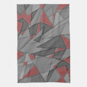 Dreieckige raue Ausschnitte über rotem Hintergrund Geschirrtuch (Vertikal)