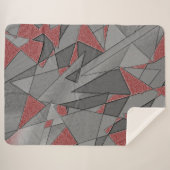 Dreieckige raue Ausschnitte über rotem Hintergrund Sherpadecke (Vorderseite (Horizontal))