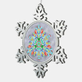 Dreieckiger Entwurf (Schneeflocke-Verzierung) Schneeflocken Zinn-Ornament (Rechts)