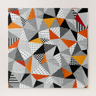 Dreieckiger Stil: Vintage polygonale Eleganz. Puzzle