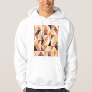 Dreieckiges Mosaik Wasserfarbe Erdgeschoss Muster Hoodie