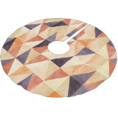 Dreieckiges Mosaik Wasserfarbe Erdgeschoss Muster Polyester Weihnachtsbaumdecke (Schrägansicht)