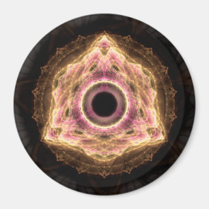 Dreieckiges symbolisches Fraktal-Ornament Magnet