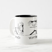 Dreieckkrieger-Baum-Tasse Zweifarbige Tasse (Vorderseite Links)