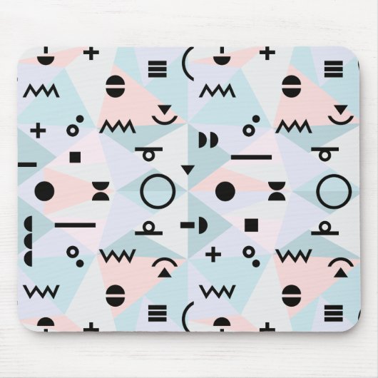 Dreieckmemphis-Symbolmuster-Mausunterlage Mousepad (Vorne)