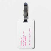 Dreiecks Dogge Gepäckanhänger (Rückseite vertikal)