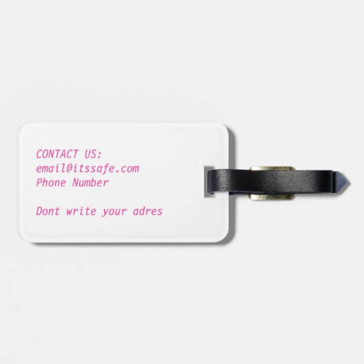 Dreiecks Dogge Gepäckanhänger (Rückseite horizontal)